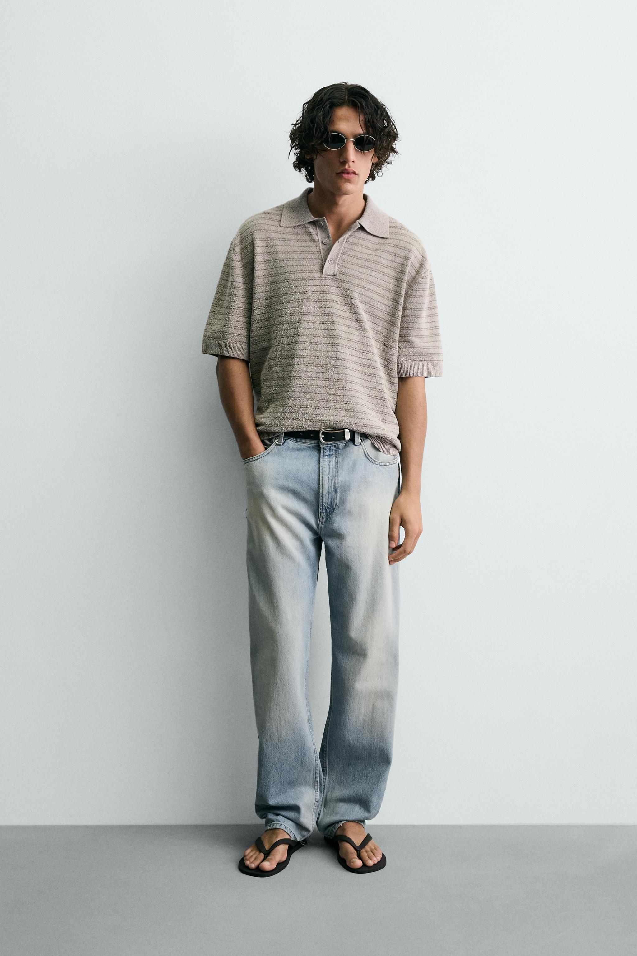 BOUCLÉ TEXTURED KNIT POLO SHIRT